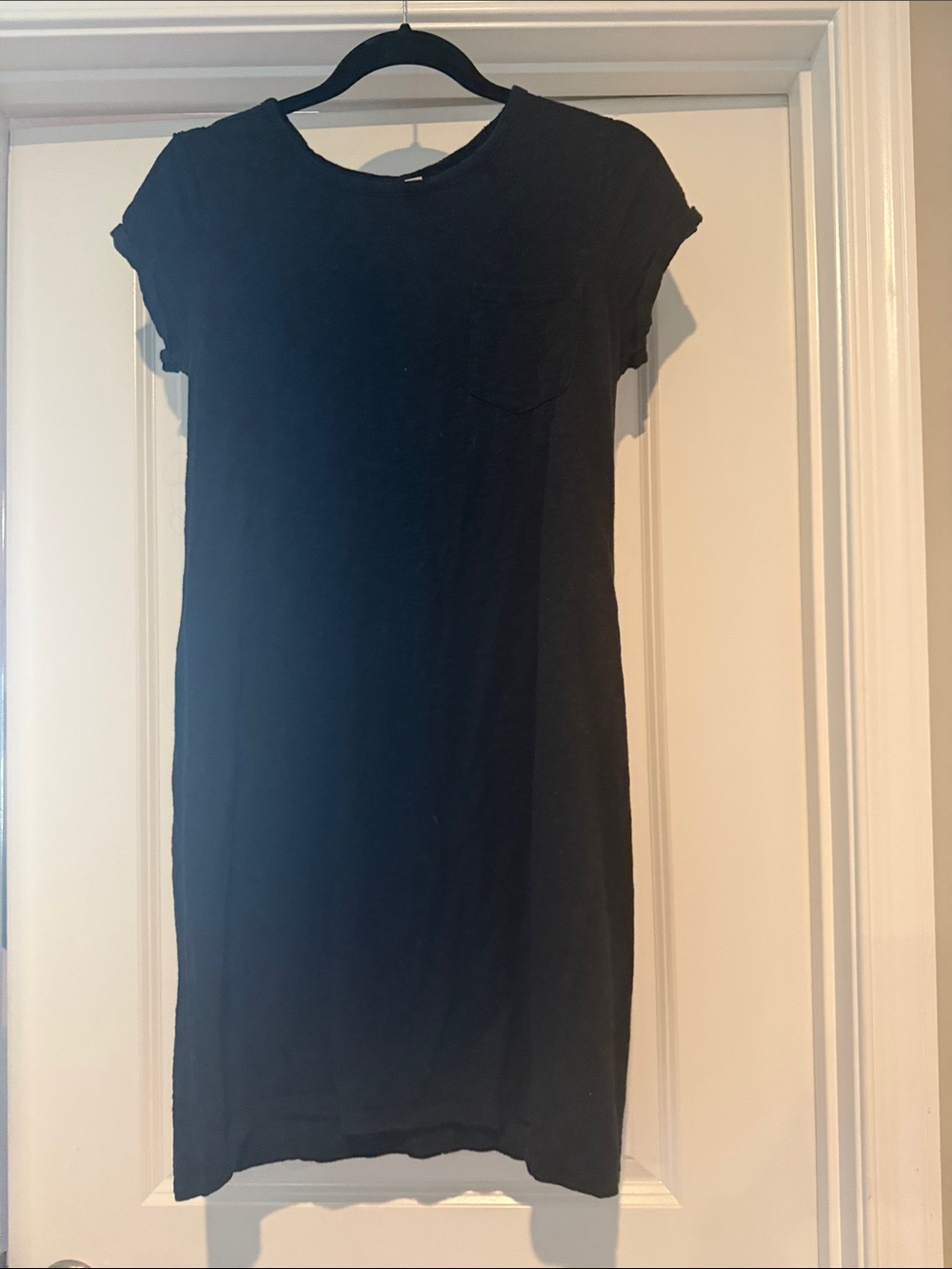GAP Black Short Sleeve T-Shirt Dress